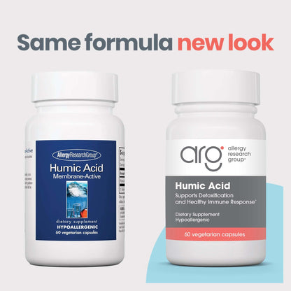 Allergy Research Group Humic Acid Supplement - Immune Support | 750 mg Humic Minerals | 60 Count