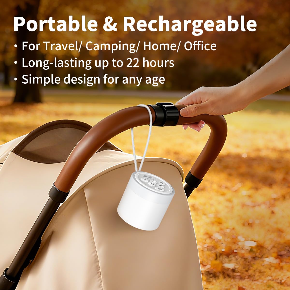 Hushing Sound Machine Mini – 30 Soothing Sounds Portable White Noise for Sleep, Travel, Home & Office