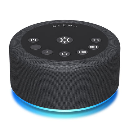 Hushing Sleep Sound Machine — 30 Non-Looping Sounds, 12 Night Lights, 36 Volume Levels, Memory & Timers