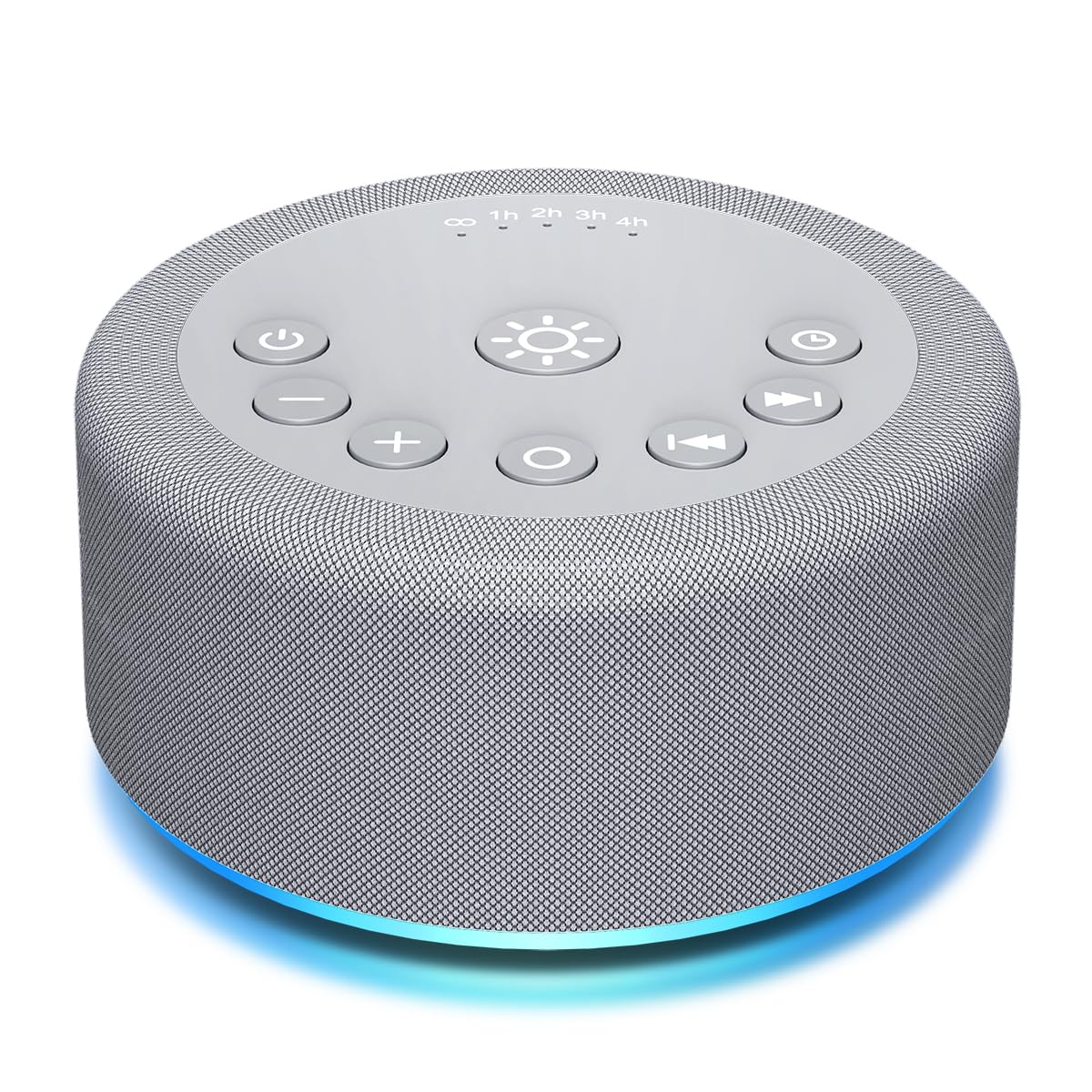 Hushing Sound Machine Night Light — 30 Non-Looping Sounds, 12 Lights, 5 Timers, 36 Volume Levels