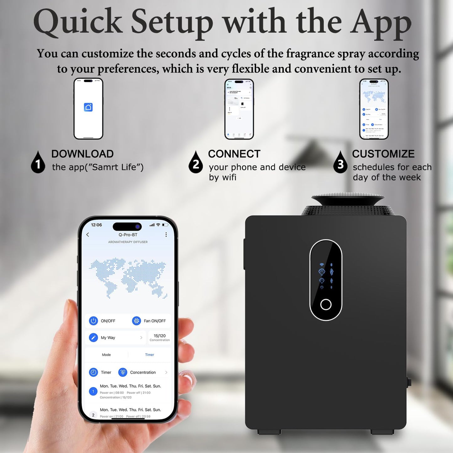 2025 Upgraded HVAC Scent Diffuser with WiFi Control — 6000 Sq Ft Coverage, 1000ml Tank