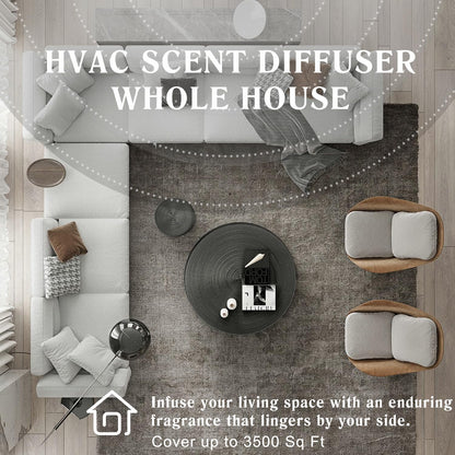 HVAC Scent Diffuser (Up To 3,500 Sq Ft) - Cold Air Diffusion, Black