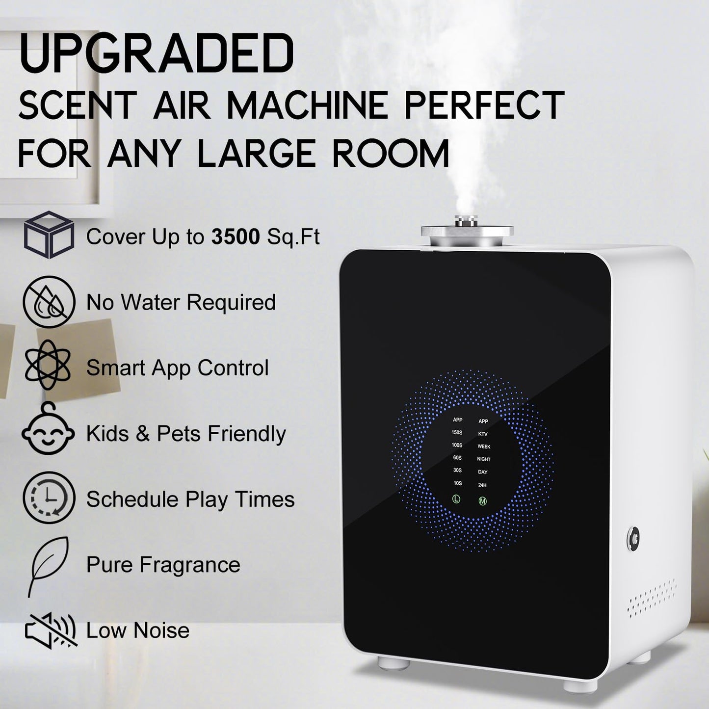HVAC Scent Diffuser White – Covers 3,500 Sq Ft with Cold Air Diffusion