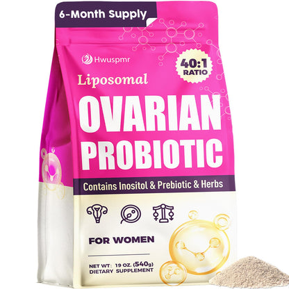 Hwuspmr Ovarian Support | Liposomal 40:1 Myo-Inositol & D-Chiro Inositol | Probiotics, CoQ10 & Herbs