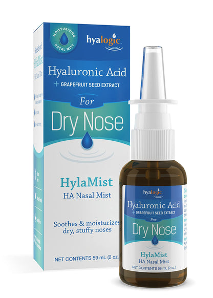 Hyalogic HylaMist Nasal Spray | Hyaluronic Acid Nasal Moisturizer for Dry Nose (2 oz)
