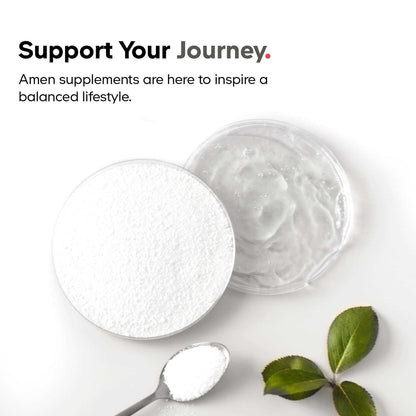Amen Multi Collagen Peptides Capsules | 5 Types I-II-III-V-X + Hyaluronic Acid & Vitamin C | Grass-Fed, 90 Capsules