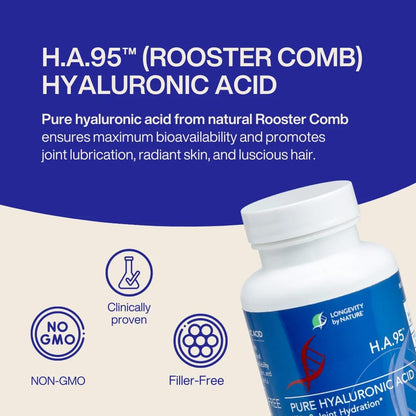 Longevity by Nature H.A.95 Hyaluronic Acid – Joint & Skin Hydration