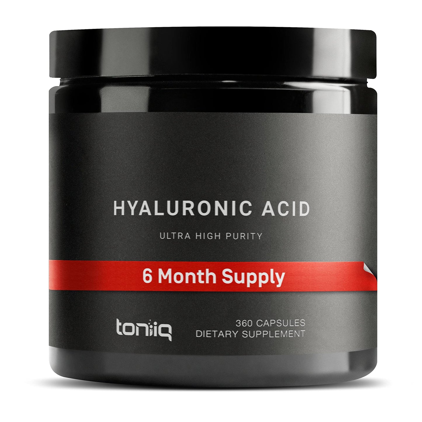 Hyaluronic Acid Supplements – Lab Tested 95% Ultra High Purity – Fermented and Bioavailable with Vitamin C – Third Party Lab Tested – 360 Capsules