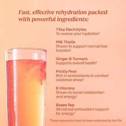 Hydralyte Liver Support + Electrolyte Mix – Milk Thistle, Turmeric & Ginger (Blood Orange Ginger, 40 Serves)