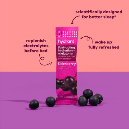 Hydrant Sleep Electrolyte Powder – Elderberry, 30 Sleep Packets