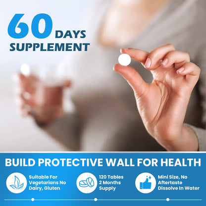 Hydrogen Water Tablets with Magnesium - 120 Tablets Fast-Dissolving H2 Molecular Hydrogen Supplements for Brain Health, Cognitive Function, Energy & Metabolism Support (2 Pack)