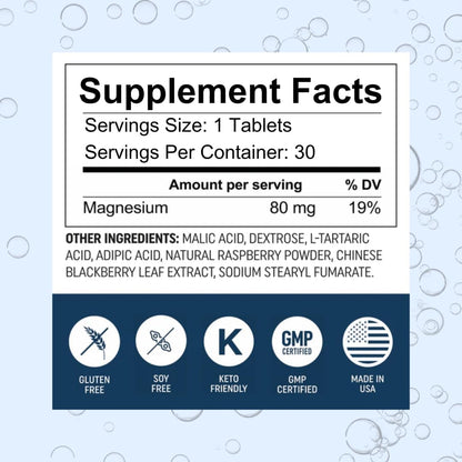 HydroLite Molecular Hydrogen Tablets with Magnesium | 12,000 PPB H2 – Raspberry | Made in USA, 30 Tablets