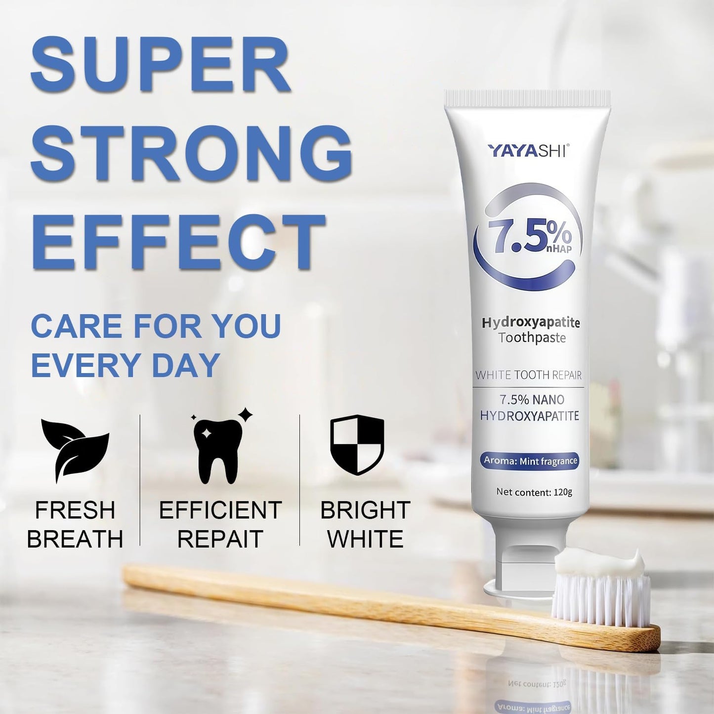 Hydroxyapatite Toothpaste for Enamel Protection – Gentle Mint