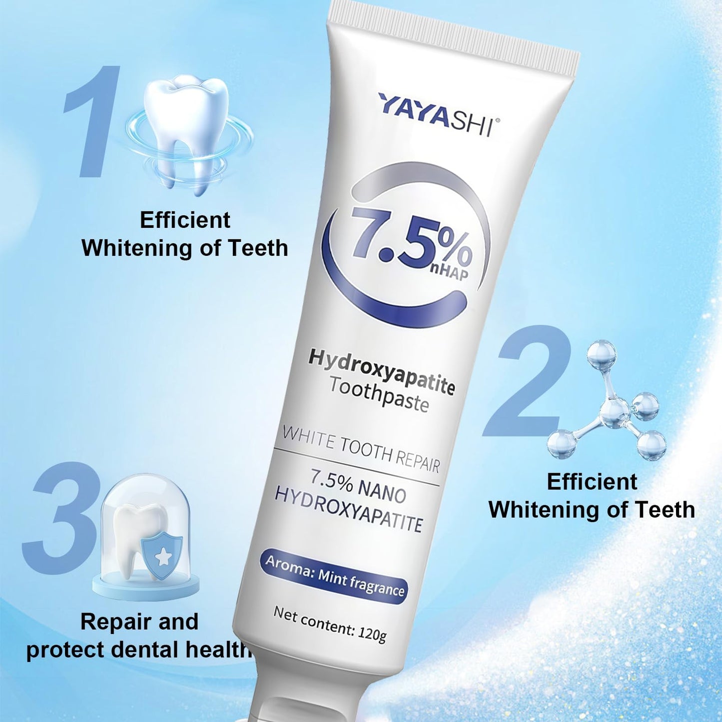 Hydroxyapatite Toothpaste for Enamel Protection – Gentle Mint