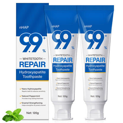 Hydroxyapatite Toothpaste 9.9% for Enamel Protection & Sensitivity Relief – Fluoride-Free Mint (240g)