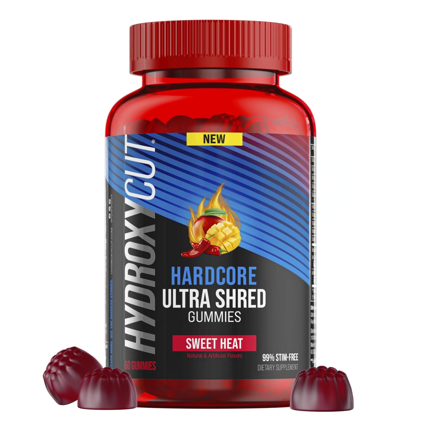 Hydroxycut Hardcore Ultra Shred Gummies – Sweet Heat, 99% Stimulant Free