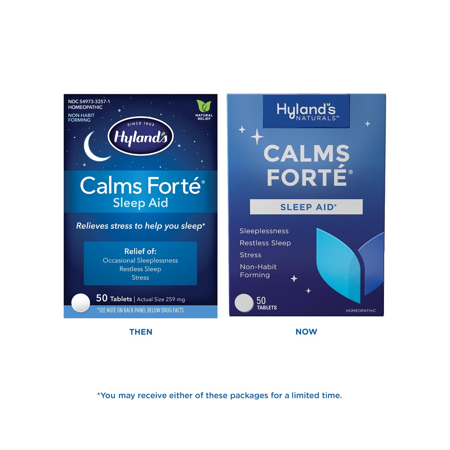 HYLAND'S Calms Forte Sleep Aid Tablets, 50 CT – Natural Relief for Occasional Sleeplessness