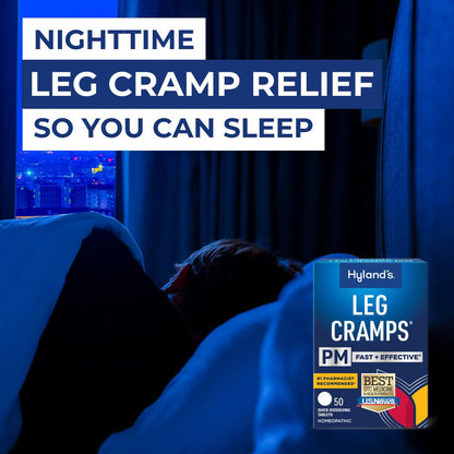 Hyland's Leg Cramps PM - Nighttime Leg, Calf & Foot Relief | 100 Quick-Dissolving Tablets (2-Pack)