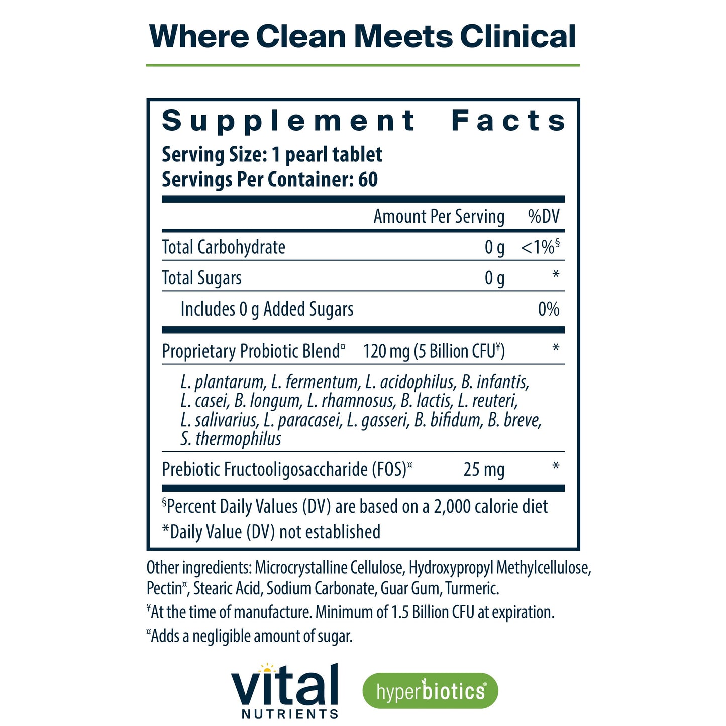 Hyperbiotics Vital Nutrients Pro-15 Probiotics & Prebiotics for Women & Men – 60 Time-Release Pearls, 15 Strains