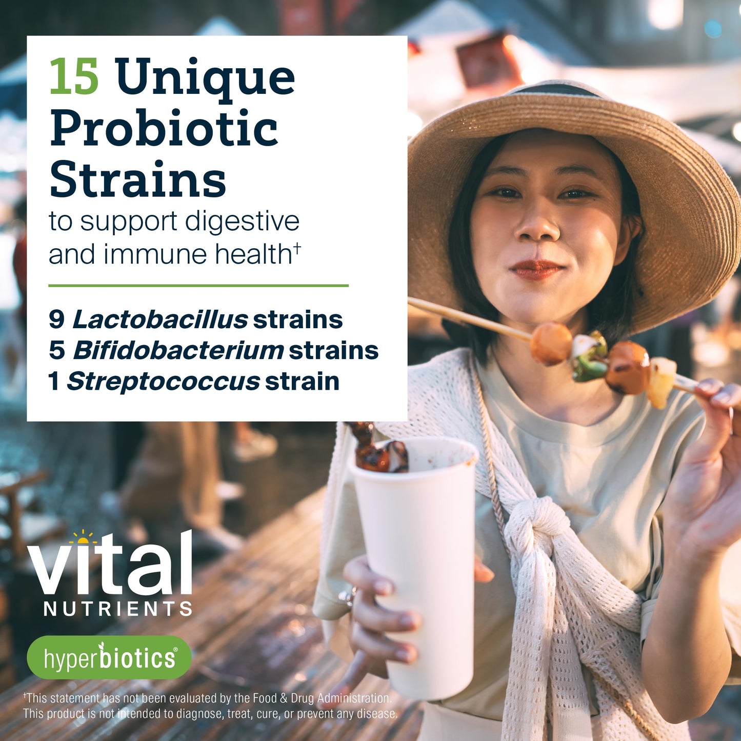 Hyperbiotics Vital Nutrients Pro-15 Probiotics & Prebiotics for Women & Men – 60 Time-Release Pearls, 15 Strains