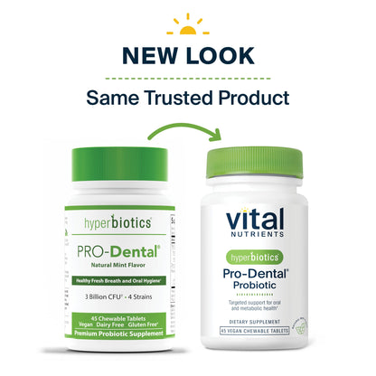 Hyperbiotics Vital Nutrients Pro Dental Probiotic | Clinically Studied BLIS K12 & M18 | 45 Mint Tablets