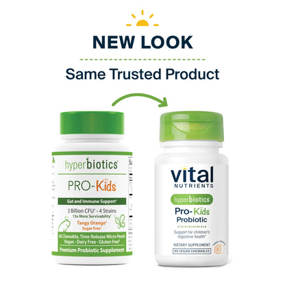 Hyperbiotics Vital Pro Kids Probiotic | Allergen-Free Toddler Probiotics