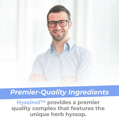 Premier Hyssinol Hyssop Capsules | Organic Hyssop + Green Tea - 60 Vegetarian Capsules