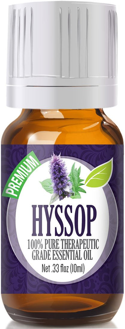 Hyssop Essential Oil 10ml | Healing Solutions – 0.33 fl oz, 100% Pure