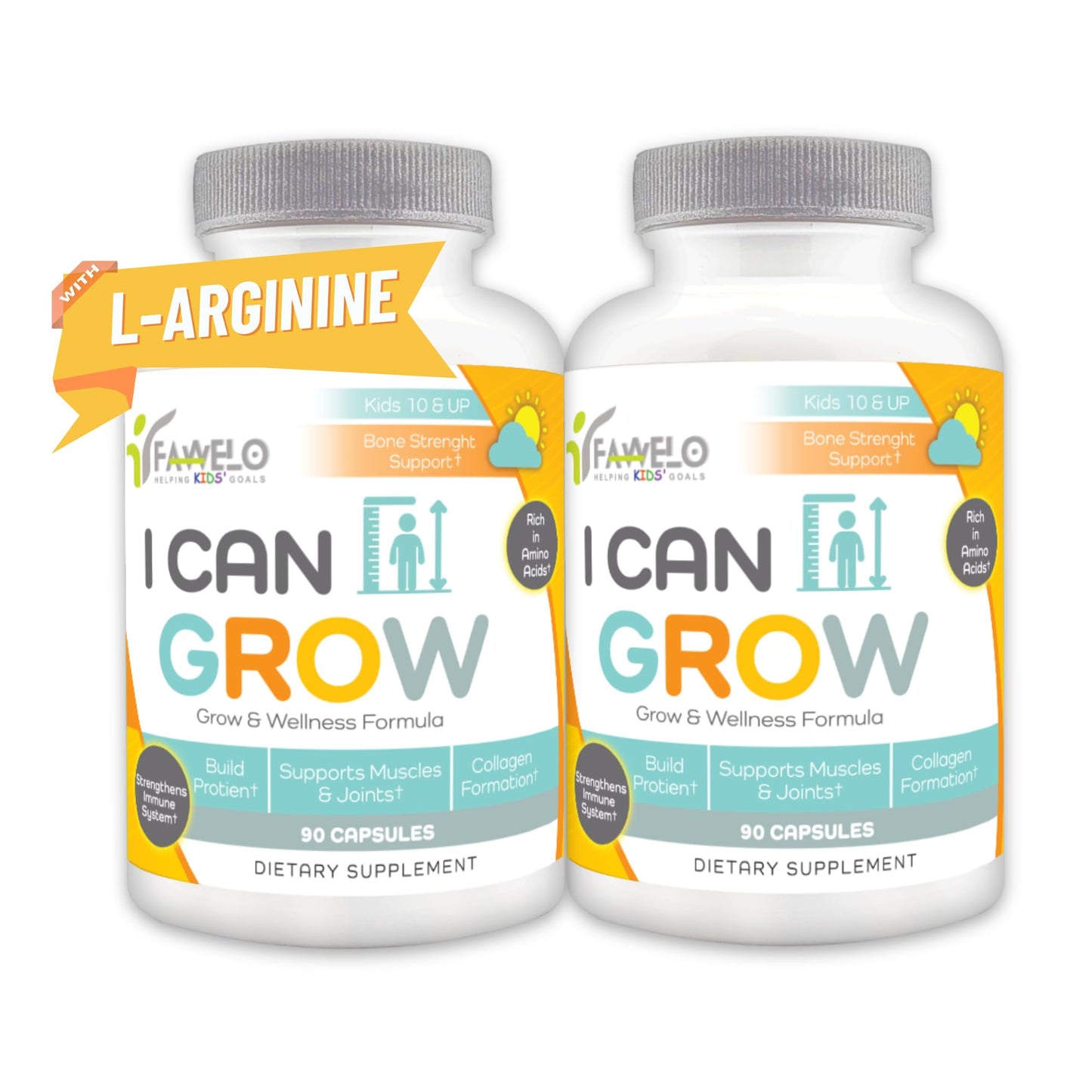 I Can Grow (2 Pack) - For Kids 10+ & Teens | Bone, Muscle & Joints | Made in USA