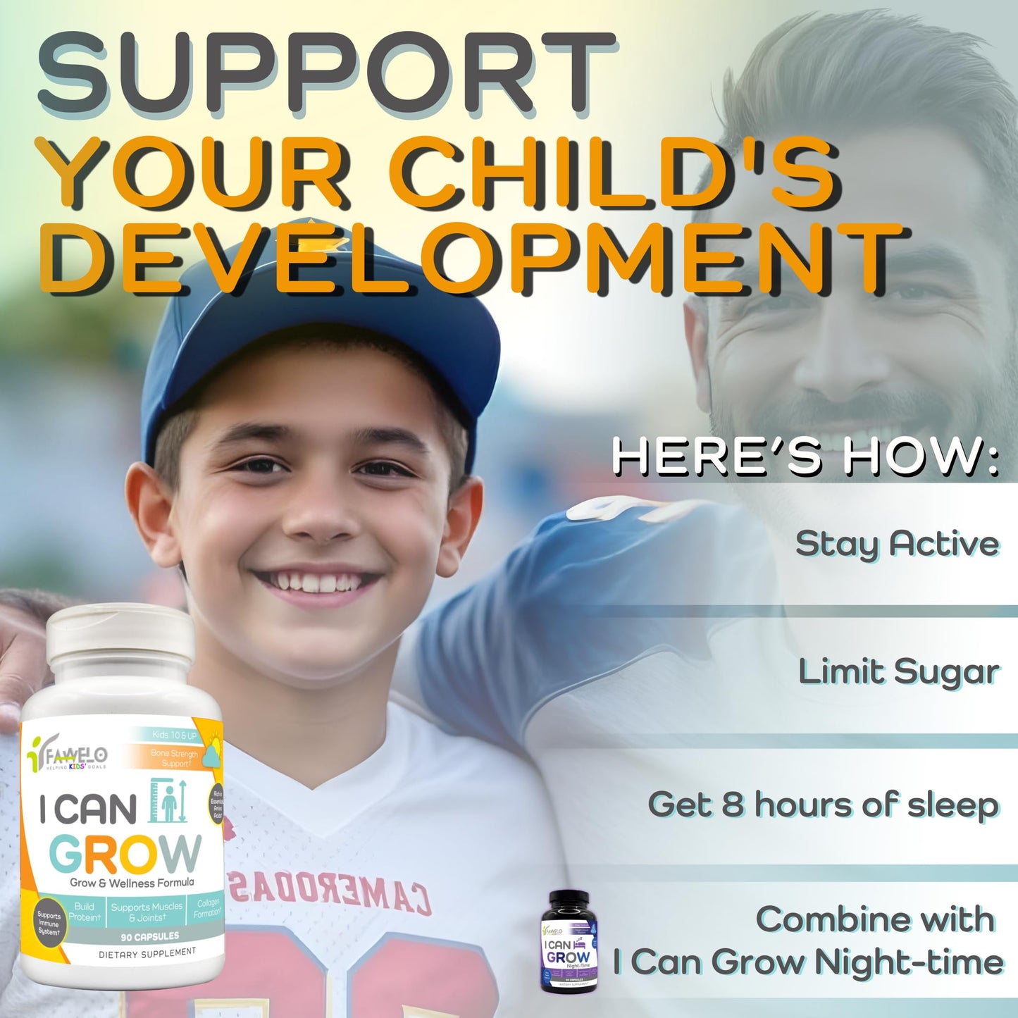 I Can Grow (2 Pack) - For Kids 10+ & Teens | Bone, Muscle & Joints | Made in USA