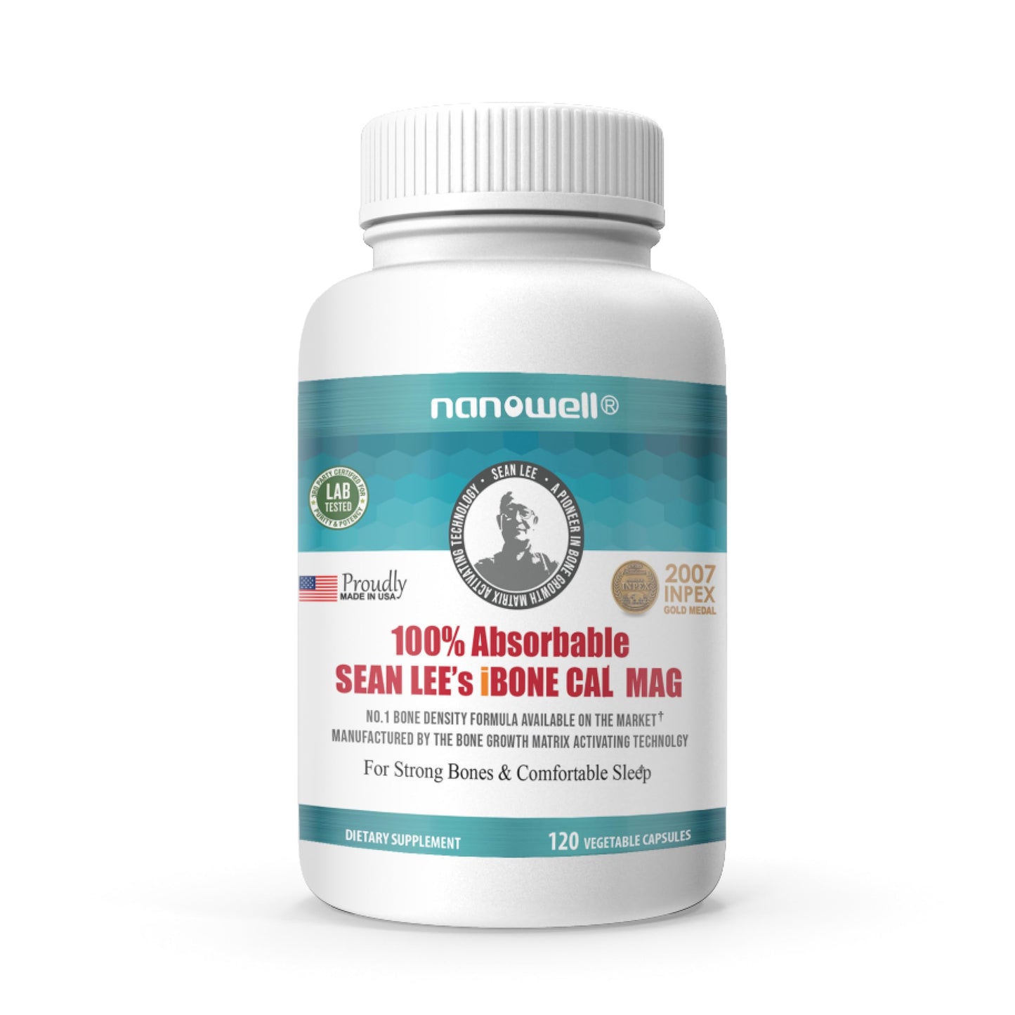 NANOWELL iBone Cal Mag – Bone Health Calcium & Magnesium Supplement | 120 Veg Capsules (30 Day Supply)