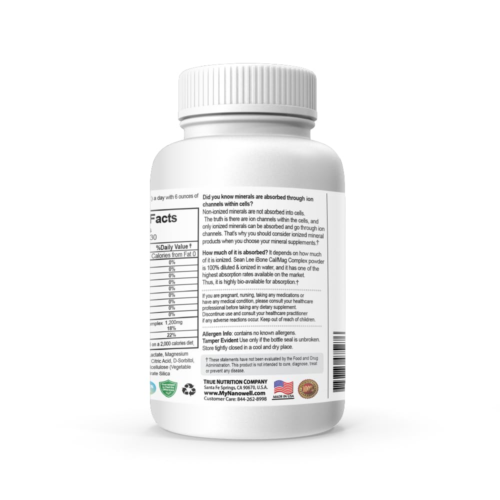 NANOWELL iBone Cal Mag – Bone Health Calcium & Magnesium Supplement | 120 Veg Capsules (30 Day Supply)