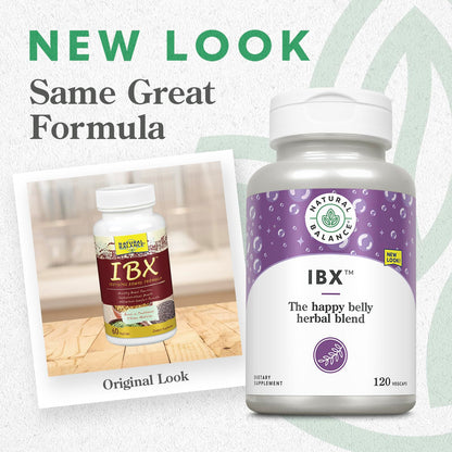 Natural Balance IBX Soothing Bowel Formula - Digestive Support - 120 Veggie Caps