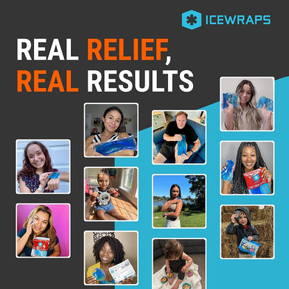 ICEWRAPS 3x5 in Hot & Cold Gel Packs – Reusable, Puncture-Resistant, 60-Pack | FSA/HSA Eligible