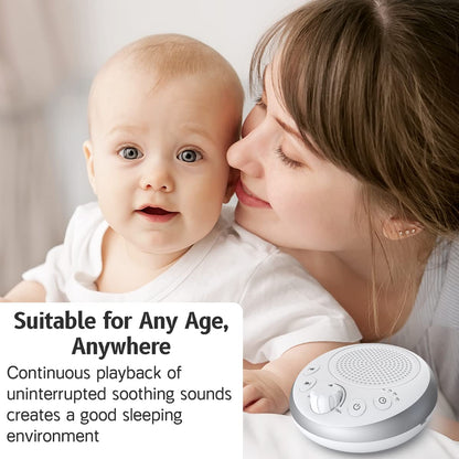 iDealSleep Pink Noise Machine — 30 Soothing Sounds, 36-Level Volume, Auto-Off Timer & Memory