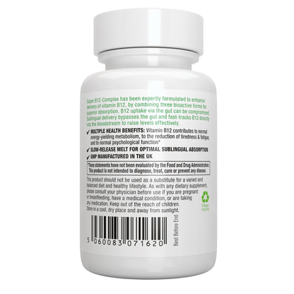 Igennus Sublingual Vitamin B12 Complex 1000mcg | 3 Forms (Methylcobalamin, Adenosylcobalamin & Hydroxocobalamin) | Sugar-Free & Vegan | 180 Servings