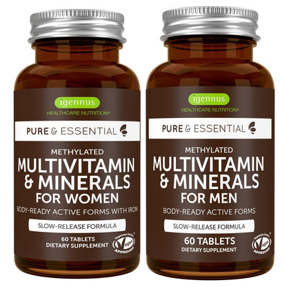 Igennus Methylated Multivitamin 2-Pack for Men & Women | All-Day Nutrients