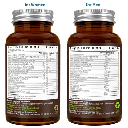 Igennus Methylated Multivitamin 2-Pack for Men & Women | All-Day Nutrients