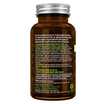 Igennus Vegan Astaxanthin 4mg Complex with Lutein & Zeaxanthin | 90 Softgels