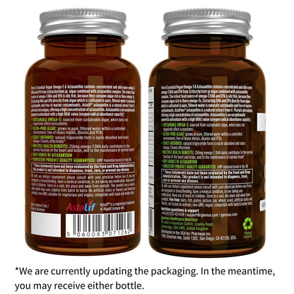 Igennus Vegan Omega-3 Algae Oil – DHA 400mg, EPA 200mg per Serving | 60 Softgels