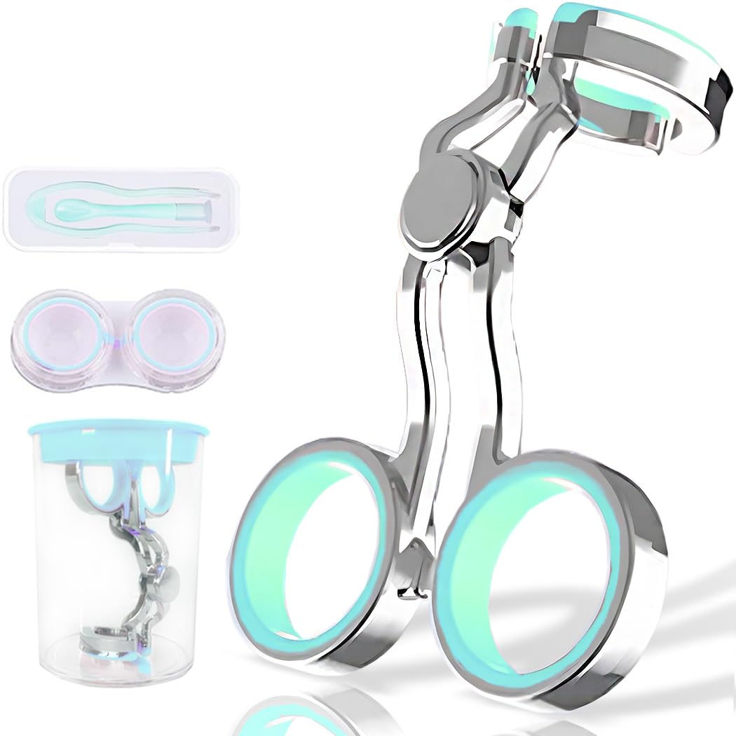iGeyzoe Contact Lens Wearing Aids – Portable Eyelid Stretcher, Insert/Remove Tool (Green)