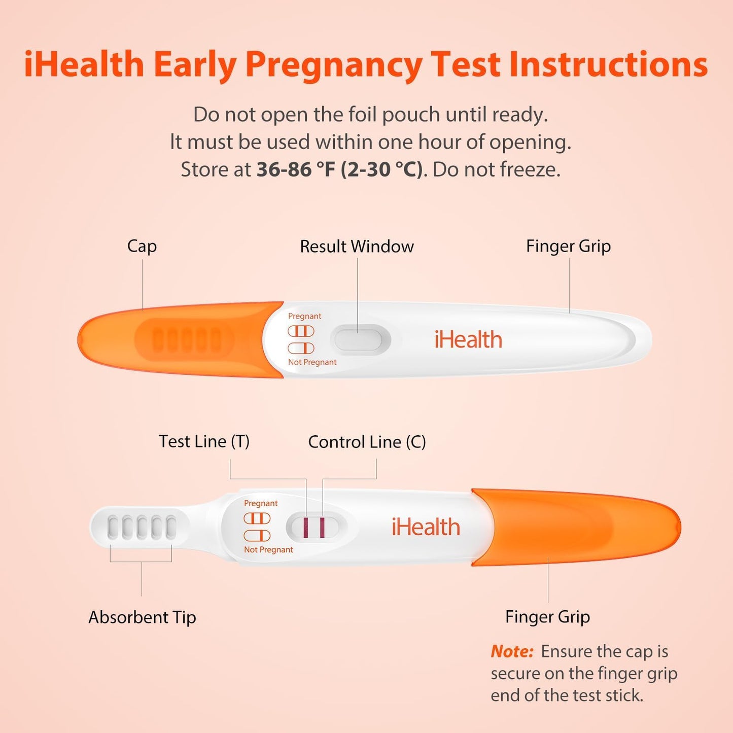 iHealth Pregnancy Test 3-Pack – Ultra-Sensitive HCG Kit, Early Detection, 6 Days Pre-Period, 99% Accurate