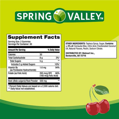 IKJ Beetroot Gummies Cherry 500 mg, 60 Count – Heart Health Support