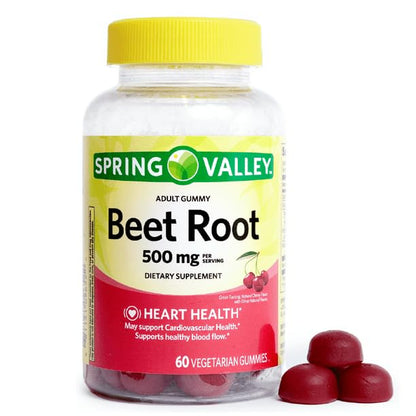 IKJ Beetroot Gummies Cherry 500 mg, 60 Count – Heart Health Support