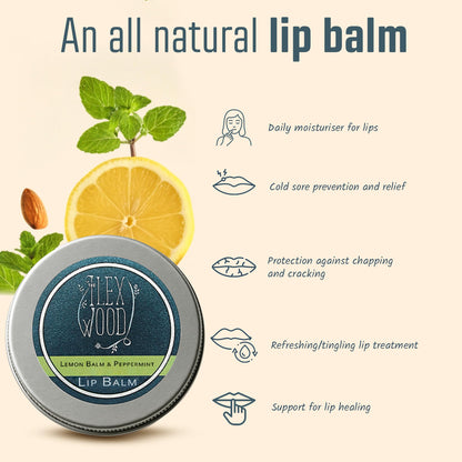 The Ilex Wood All Natural Lip Balm – Lemon Balm & Peppermint | Palm Oil Free