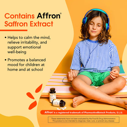 I'm Nutrients Calm Mind for Kids — Saffron, Zinc, Magnesium & Vitamin B6 | 60 Chewable Tablets