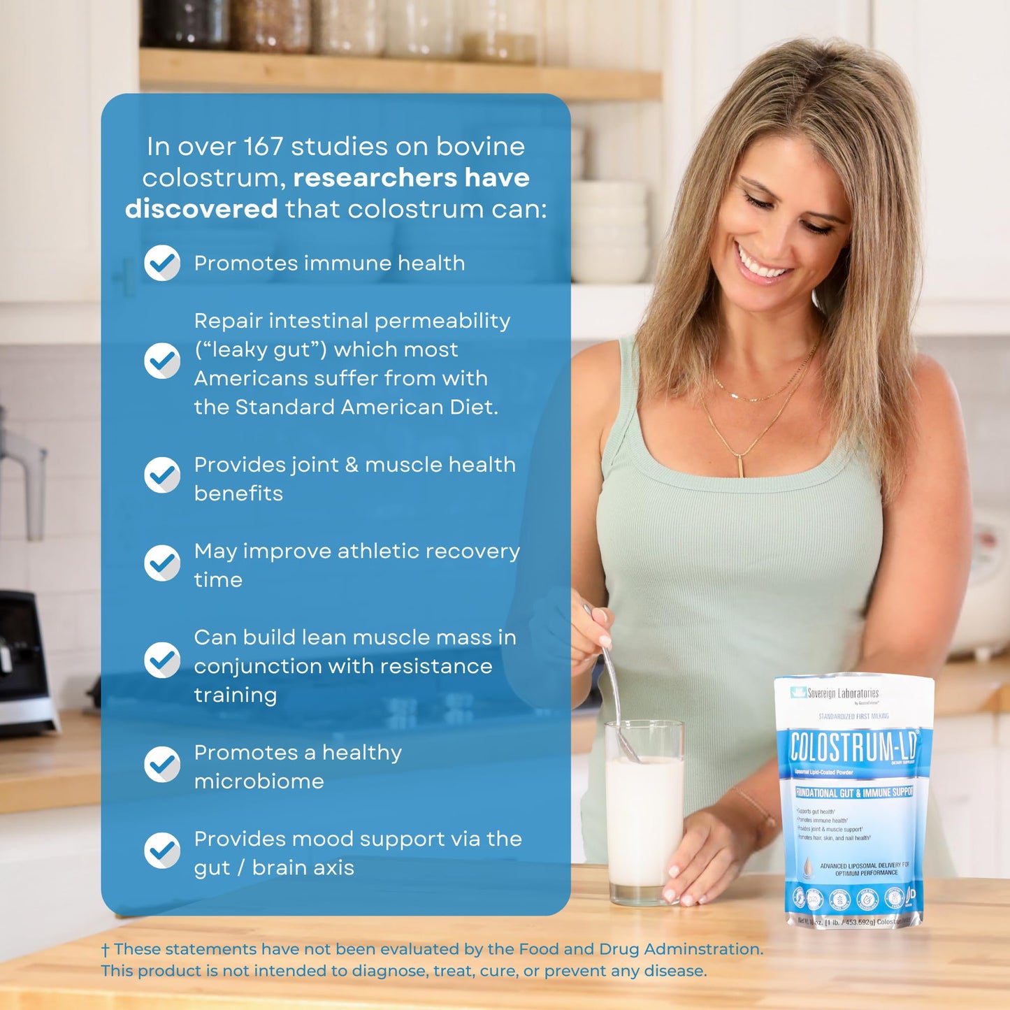 Sovereign Laboratories Colostrum-LD Liposomal Delivery Powder – 90 Servings