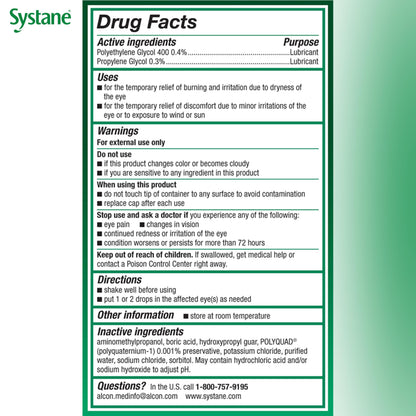 Systane Ultra Lubricant Eye Drops Twin Pack – 10 mL Each | Dry Eye Relief