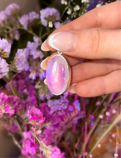 Moonstone sterling silver tear drop pendant