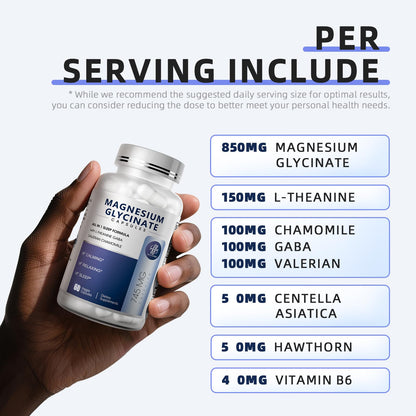 iMATCHME Magnesium Glycinate 850mg — Sleep, Calm & Immune Support | 60 Count